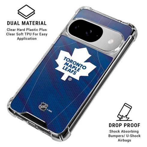 NHL Toronto Maple Leafs Home Jersey Google Pixel 10 Clear Case